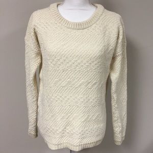 BANANA REPUBLIC Sweater Cream Crew Neck Heavy Knit